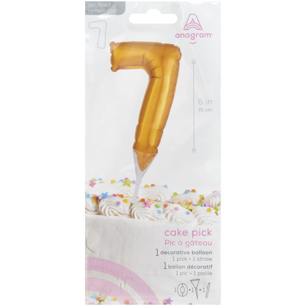 Inflatable Gold Numeral 7 Anagram® Cake Pic