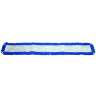 Impact, Layflat, Microfiber Hook & Loop Dust Mop With Fringe, 60"W, Blue