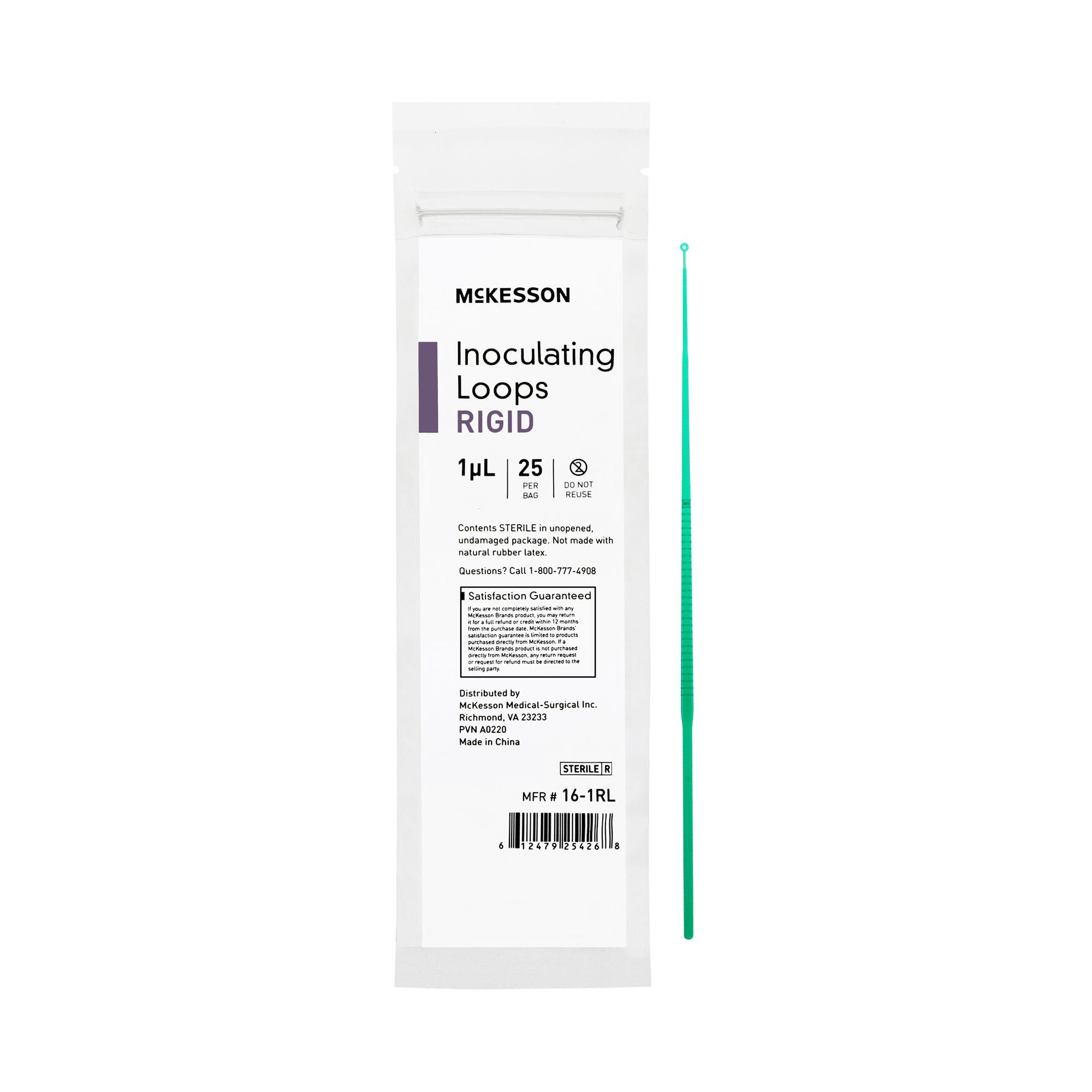 McKesson Inoculating Loop, Dark Color, 1 μL, 20-Centimeter Length