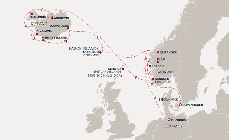 Itinerary map