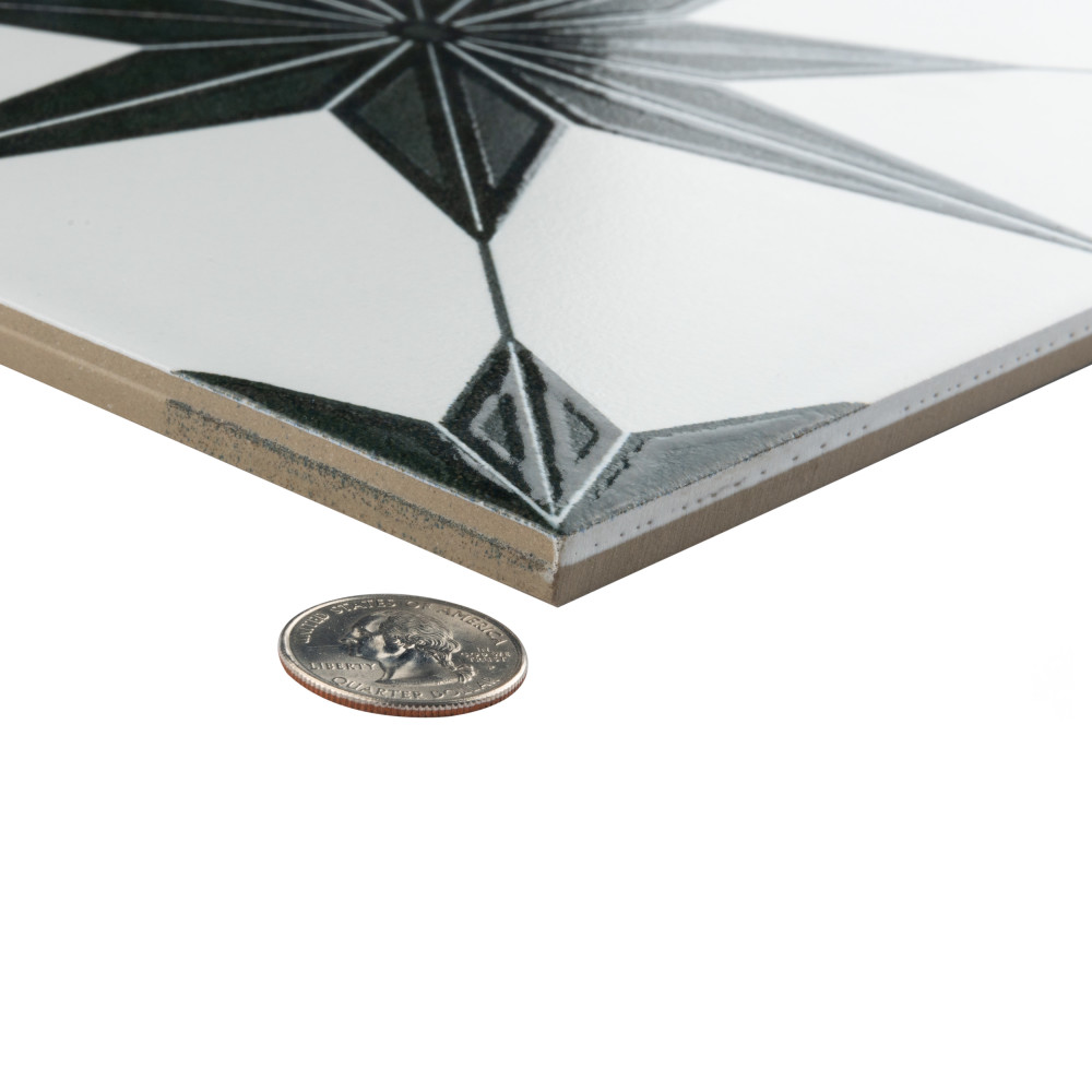 Stella Luxe Nero 9.75x9.75 Square Porcelain Floor and Wall Digital Pattern