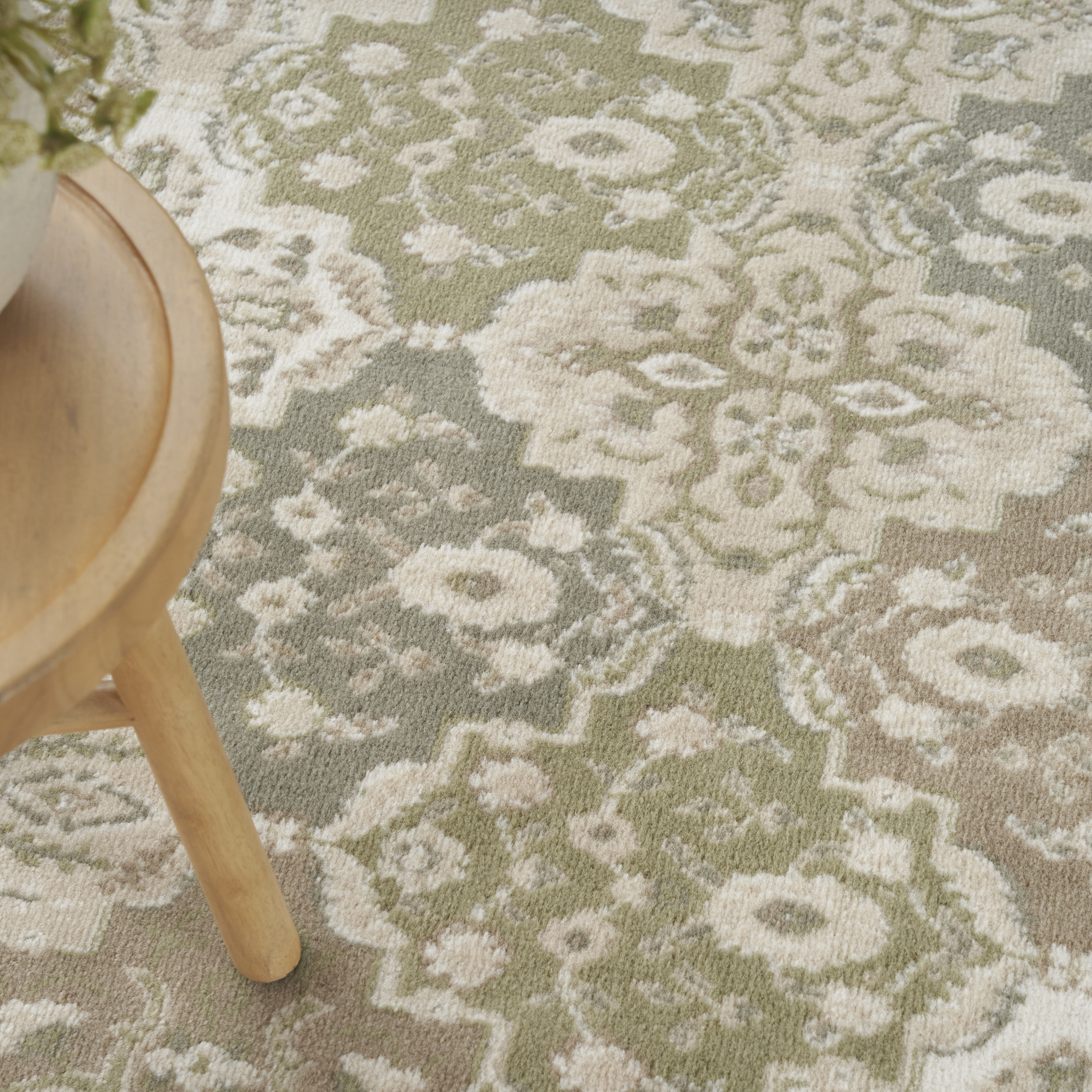 Nourison Grafix 3'9" x 5'9" Green Vintage Indoor Rug