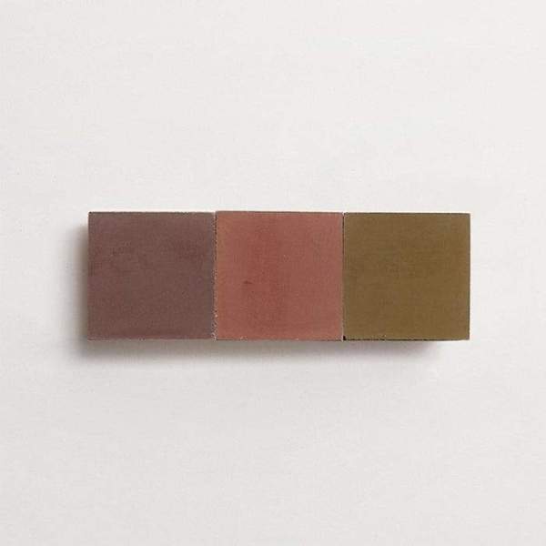 cement: mythology checkerboard | oz | grande | matte | trio | prune, fig, + army | sample 