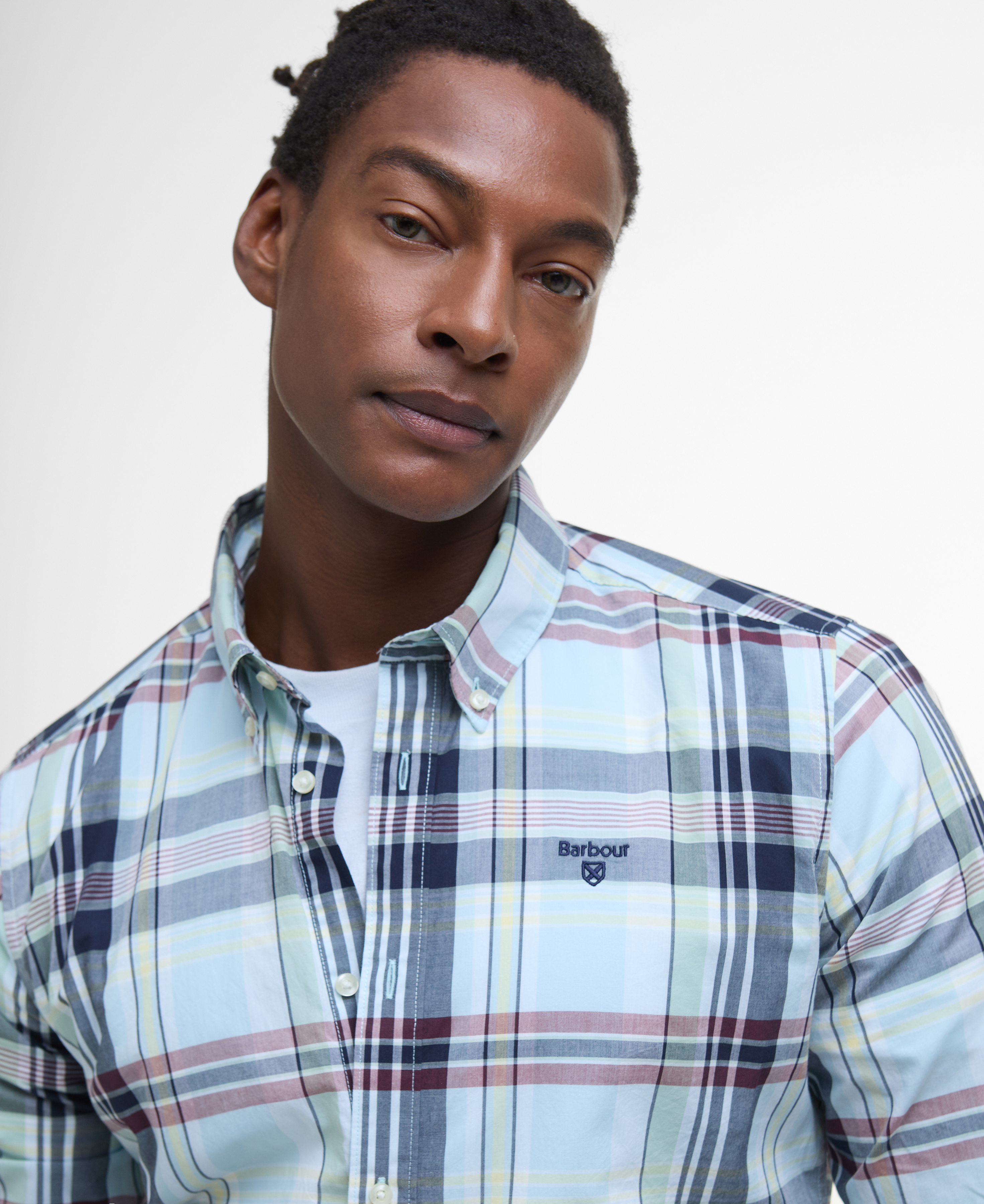 Camicia a quadri Gabe a maniche lunghe leggermente aderente image number 3