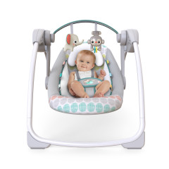 Bright Starts Whimsical Wild Portable Compact Baby Swing with Taggies, Unisex, Newborn and up - image 2 of 12