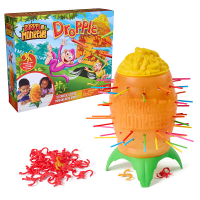 Spin Master Games, Barrel of Monkeys Dropple, A Fun Twist on Two Classic Games, Easy Activity Toy for Preschoolers, for Kids & Family, 2-4 Players, for Ages 4 & Up