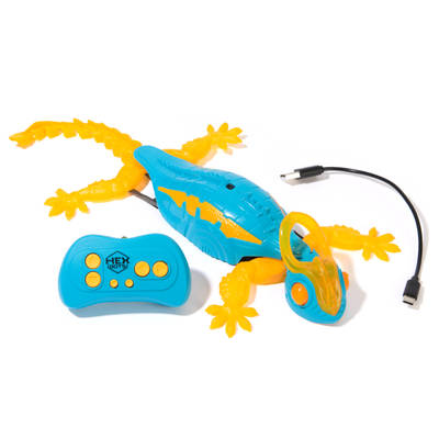 HEX BOTS Wall Crawler Chameleon RC Robot (Blue/Orange)