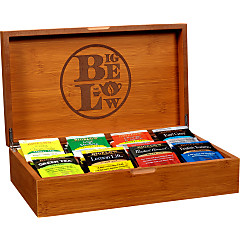 Wooden Chest with Flavored and Herbal Tea - total of 64 teabags