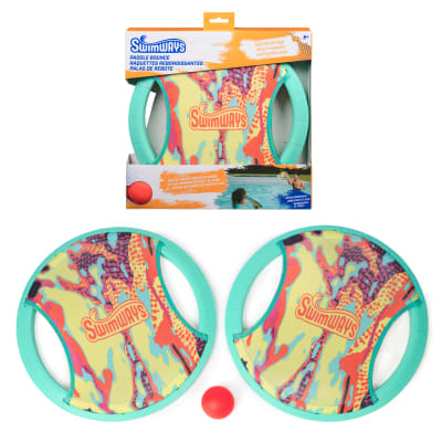 SwimWays Paddle Bounce, Waterproof Paddle Ball Set With 2 Paddles and 1 Ball, For Play Inside and Outdoors, Outdoor Games, Water Toys for Ages 5 and Up