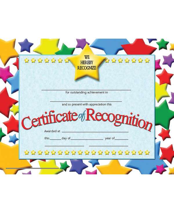 Certificate of Recognition