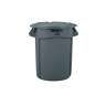 Rubbermaid Commercial, BRUTE, Self-Draining, Round, Resin, 32 gal, Gray, Receptacle Lid