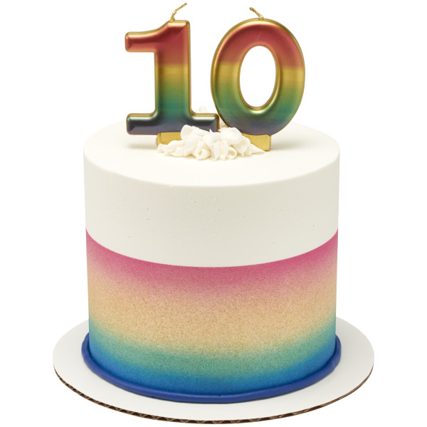 Metallic Numeral Candles