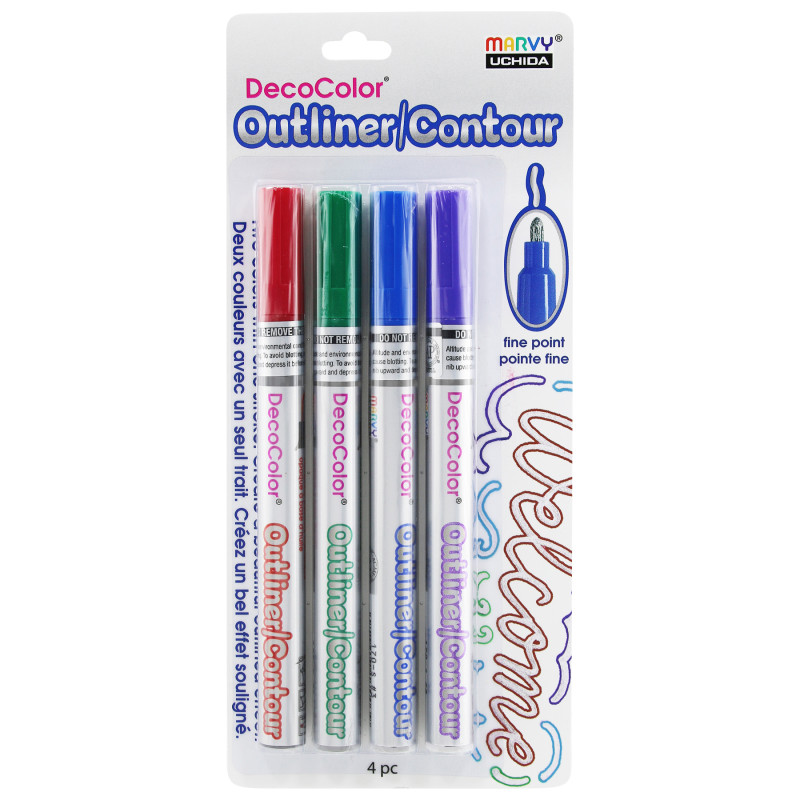 DecoColor® Outliner Oil-Based Fine Point Marker, Pack o f 4