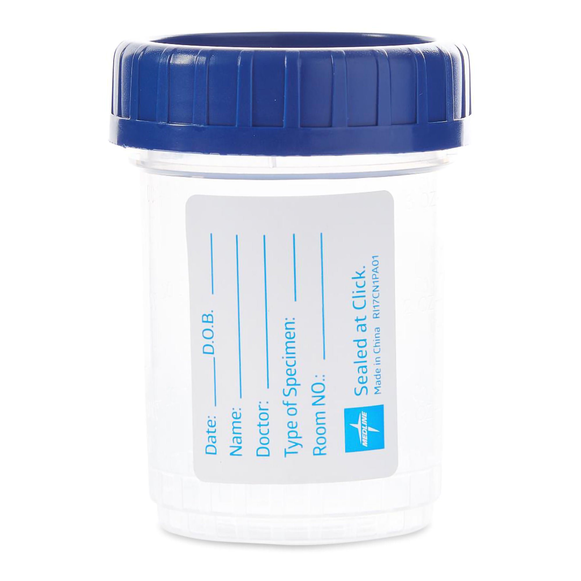 Medline CONTAINER, SPECIMEN CUP CLICK-N-CLOSE STR 3OZ (100/CS)