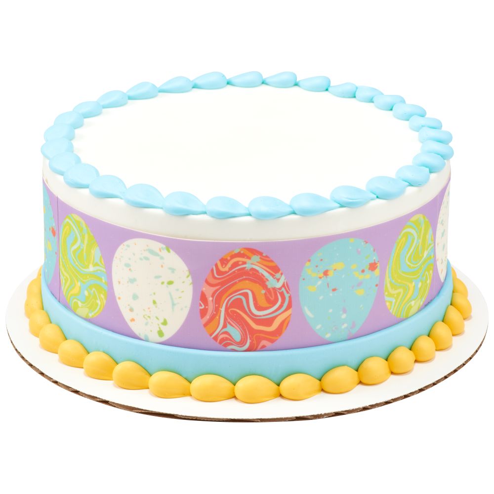 Image Cake Colorful Speckled Eggs