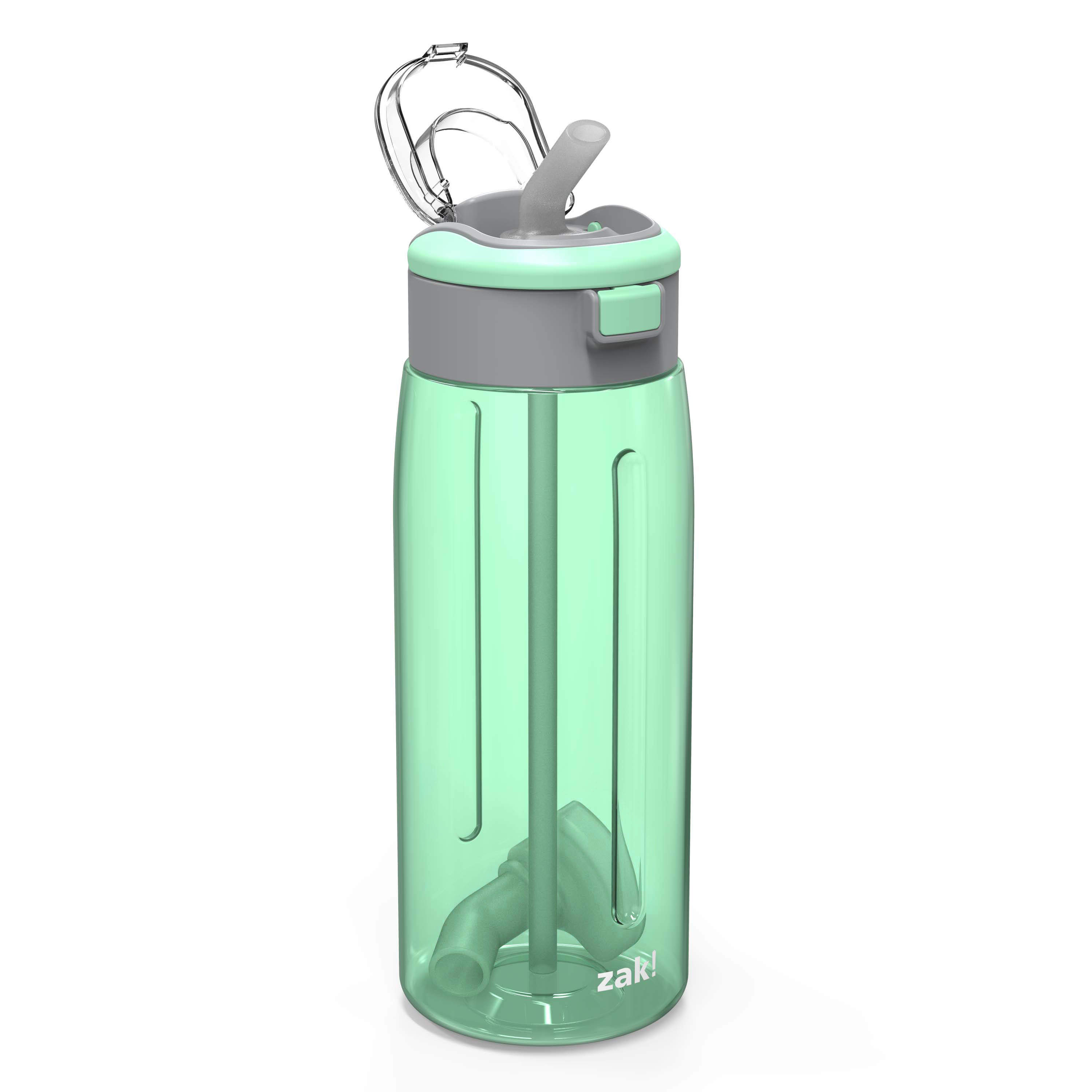 Genesis 32 ounce Reusable Plastic Water Bottle with Interchangeable Spouts, Neo Mint slideshow image 2