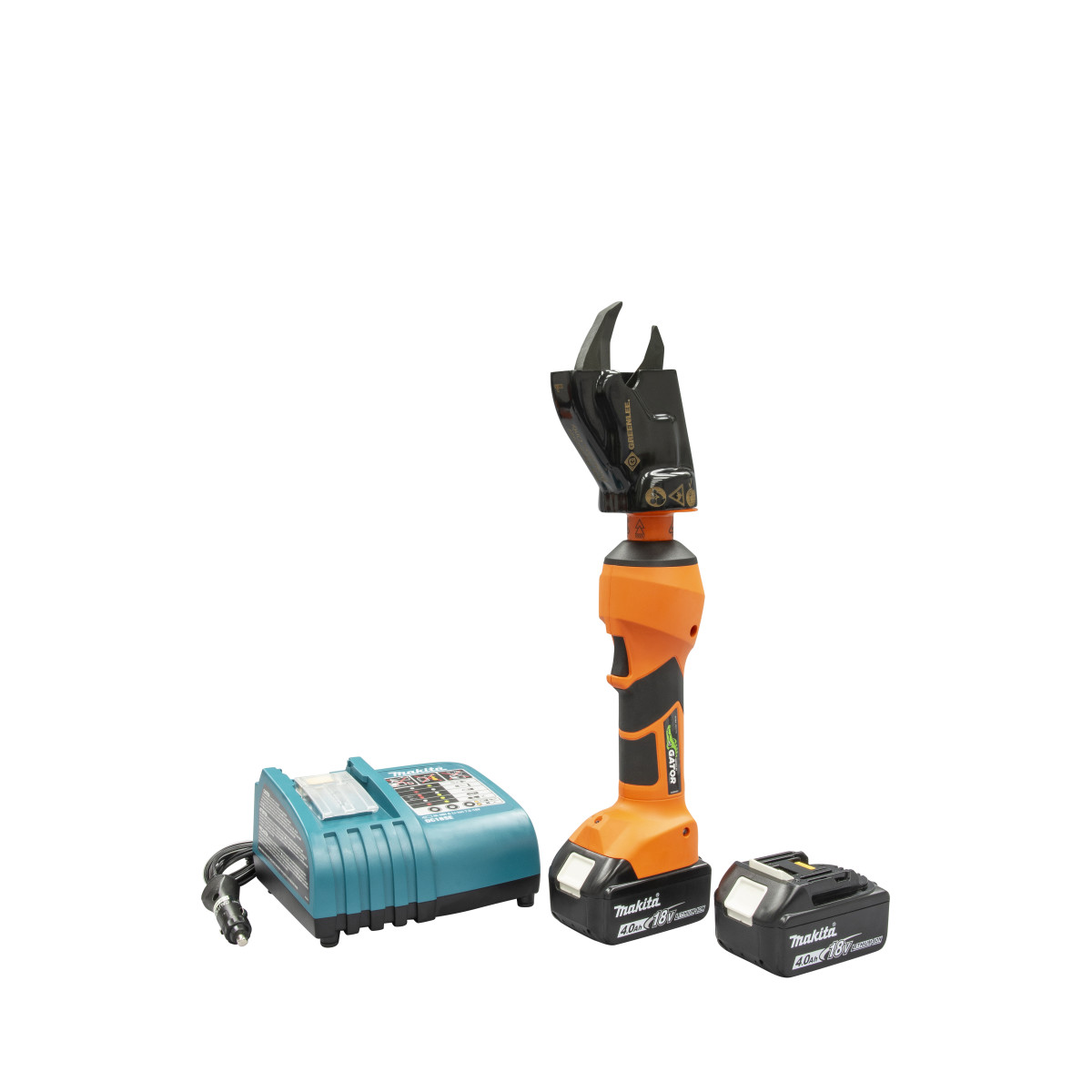 32 mm Insulated Cable Cutter with 12V Charger. 1000v Insulation. Brush guarded head - helps avoid accidental contact with conductors. Tri-insulation barrier - Provides three (3) layers of protection (Patent Pending). 360° Rotating head  - For improved agility in confined work spaces. Double -tap safety feature option -Prevents unintentional operation. Bluetooth® communication