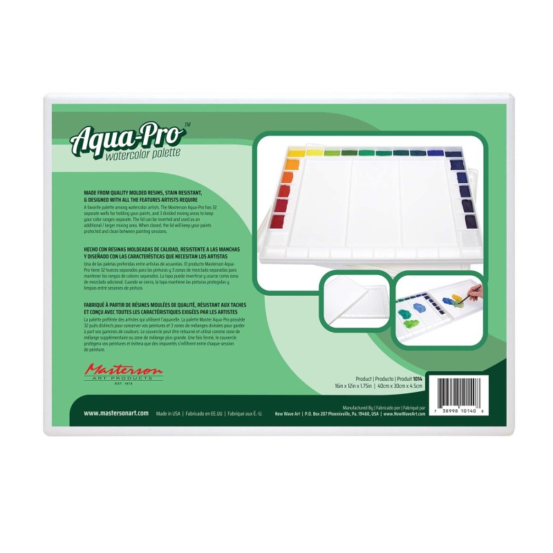 Aqua Pro Watercolor Palette, 11.5x15.5 in