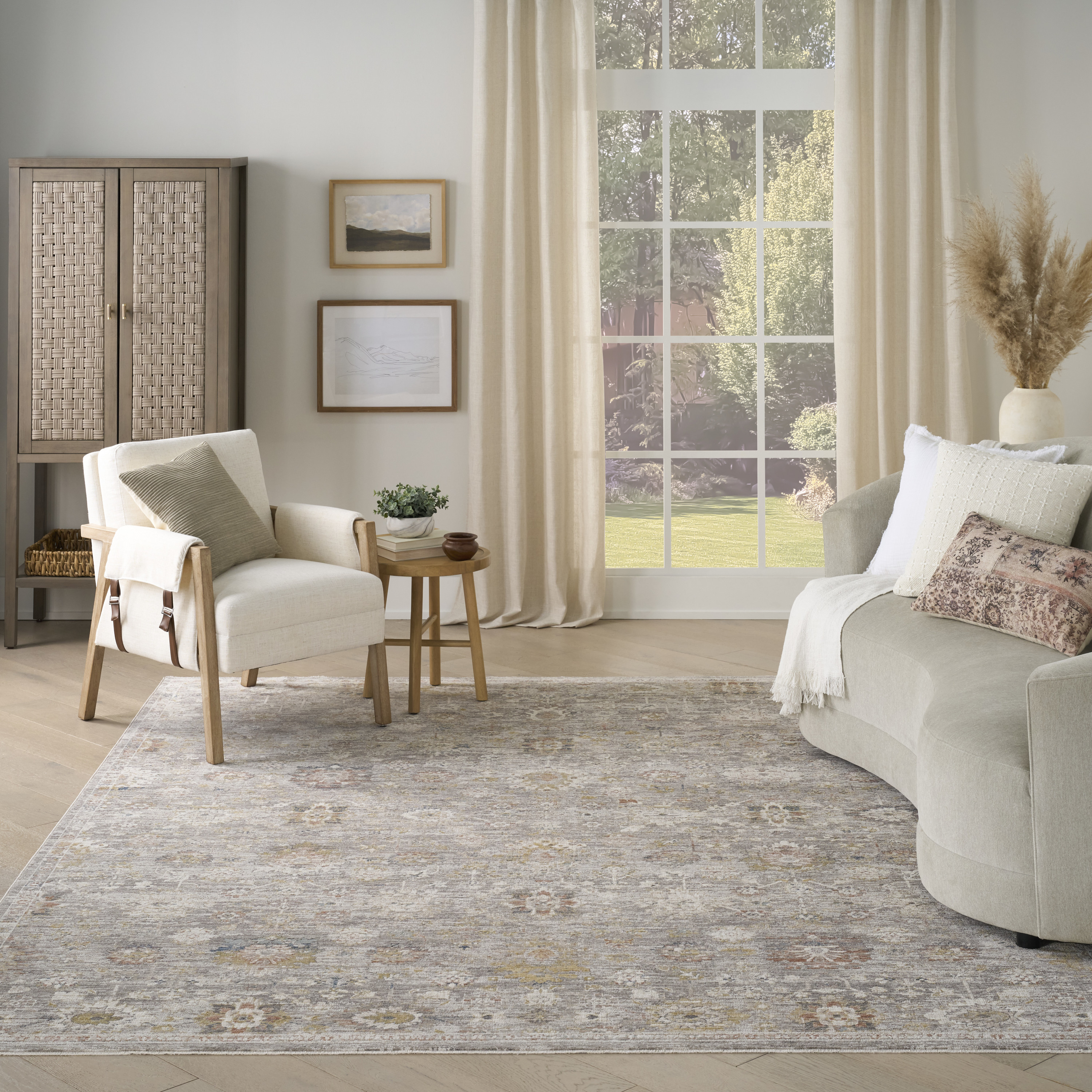 Nourison Antique Fusion 8' x 10' Grey Vintage Indoor Rug
