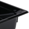 Half-size 4-inch-deep Super Pan® low-temperature plastic pan in black