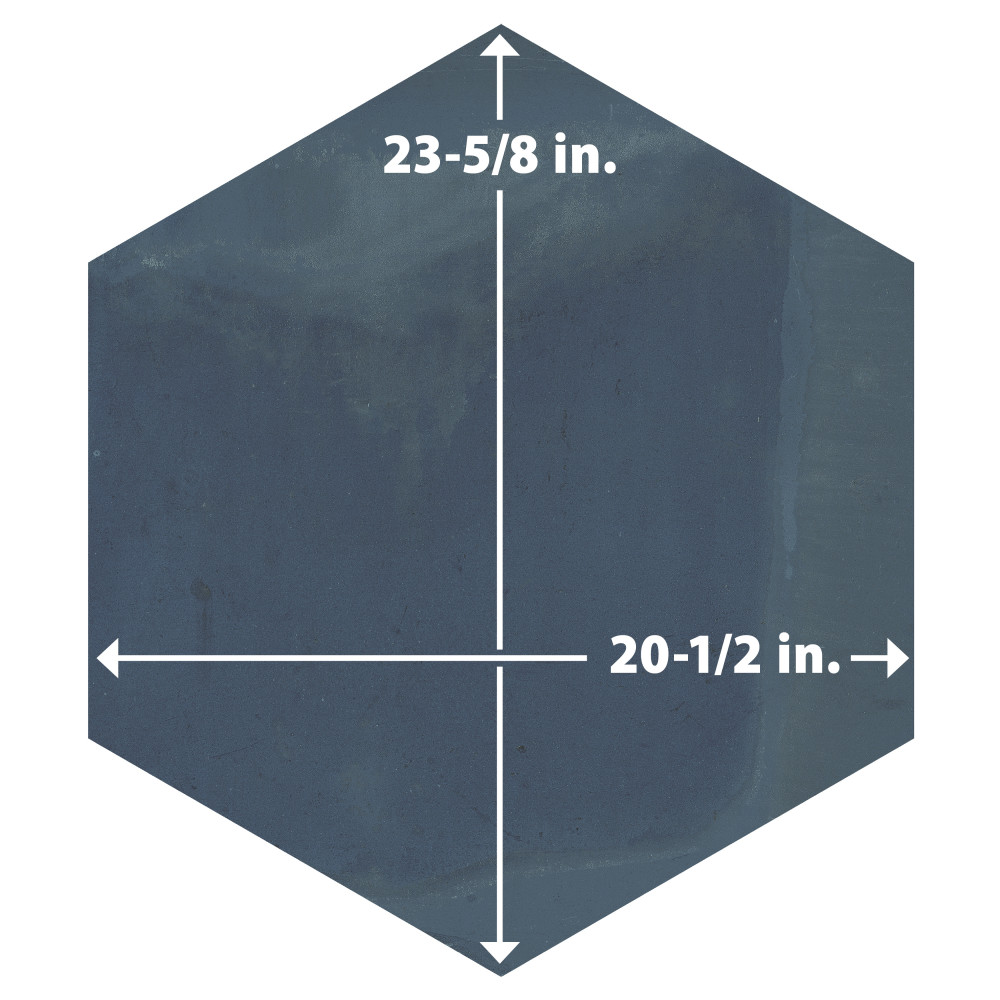 Argillos Hex Deep Blue 20-1/2 in. x 23-5/8 in. Porcelain Floor and Wall Tile