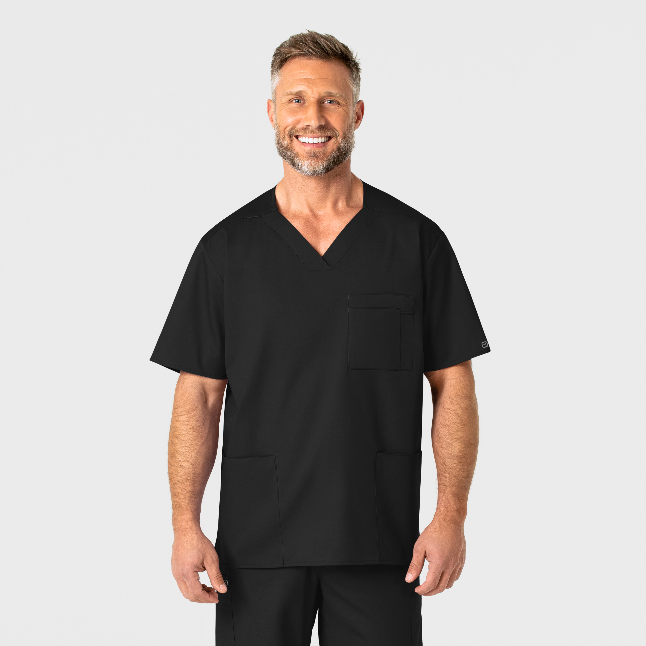 WORK 103 Men‘s 4-Pocket V-Neck Scrub Top-Wonder Wink