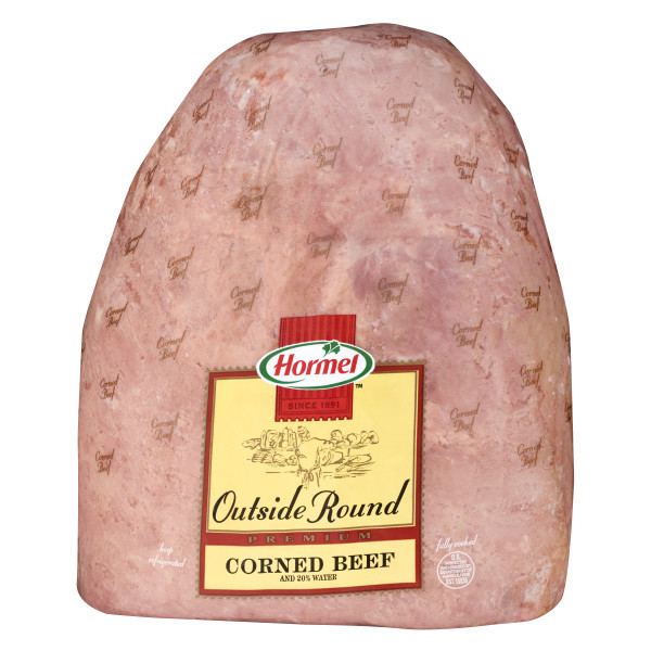 HORMEL(r) Corned Beef, Flat, 20%, Deli Faced, 2 pc . C1N1 - Front No Plunge In Package (Hi Res)