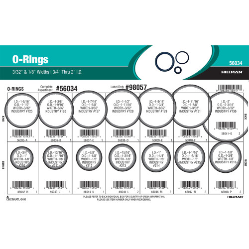 Nitrile O-Ring Assortment (3/32