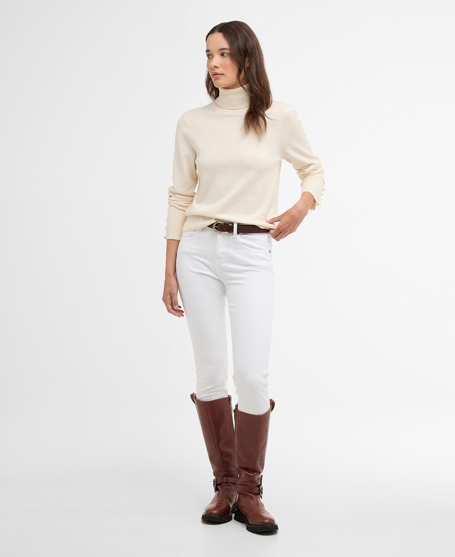 Maglione Corbridge a collo alto con risvolto image number 1