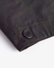 Waxed Cotton Plain Hood Olive