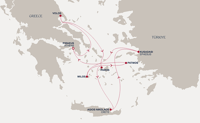 Itinerary map