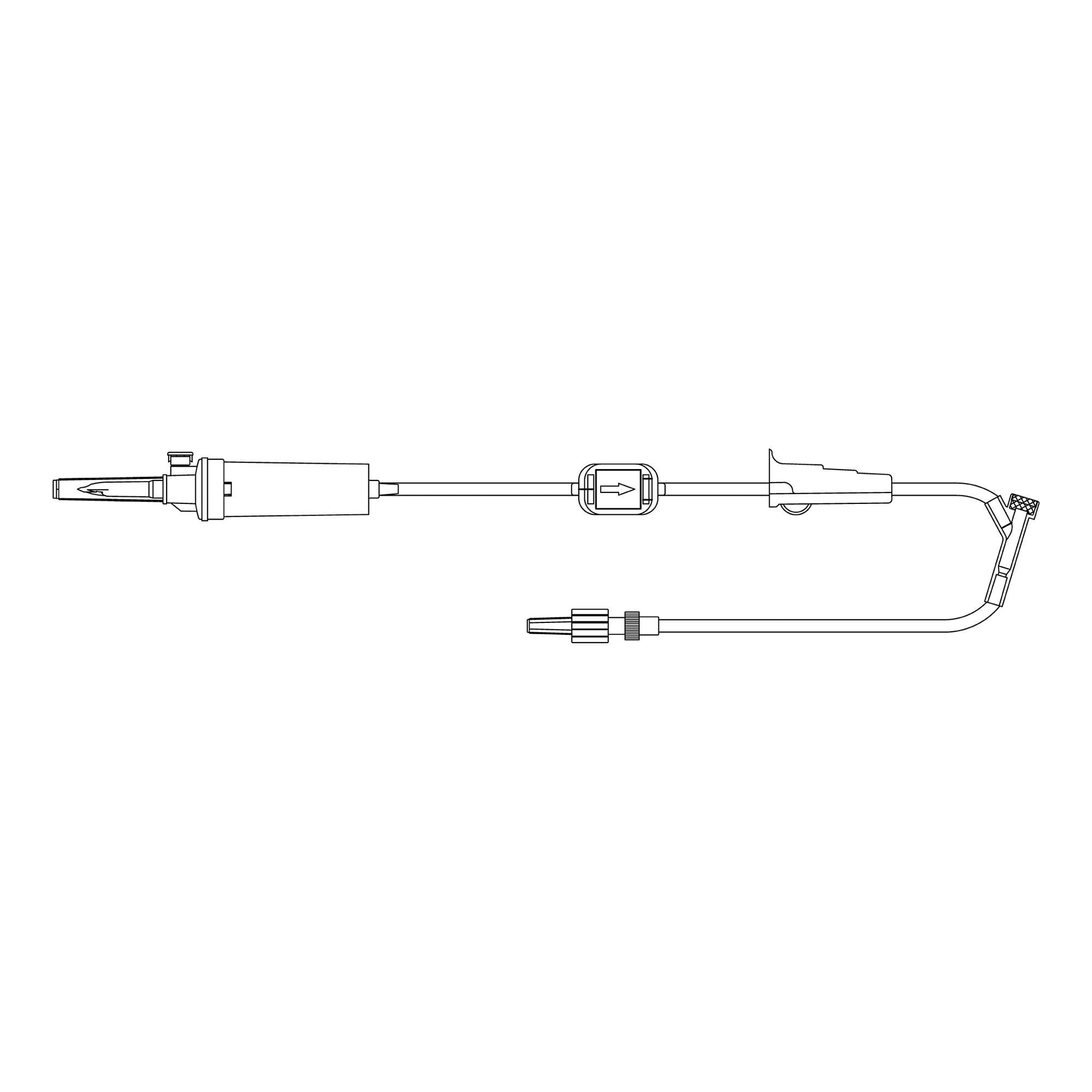 McKesson Brand IV ADMIN SET, 20DRP .2M FLTR 1PORT 108" (50/BX 6BX/CS)