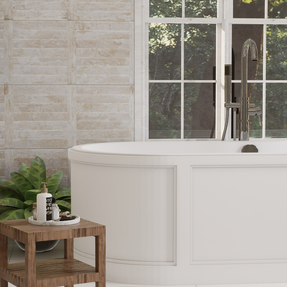 Habanera Decor Beige 11-7/8 in. x 35-1/2 in. Ceramic Wall Tile