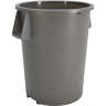Carlisle, Bronco, Waste Container, 55 gal, Plastic, Gray, Round, Receptacle