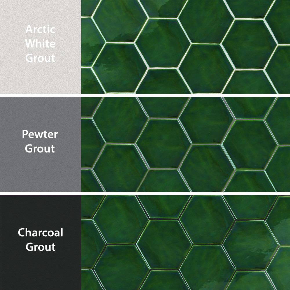 Viva Hex Antic Verde 5-7/8 in. x 6-3/4 in. Ceramic Wall Tile