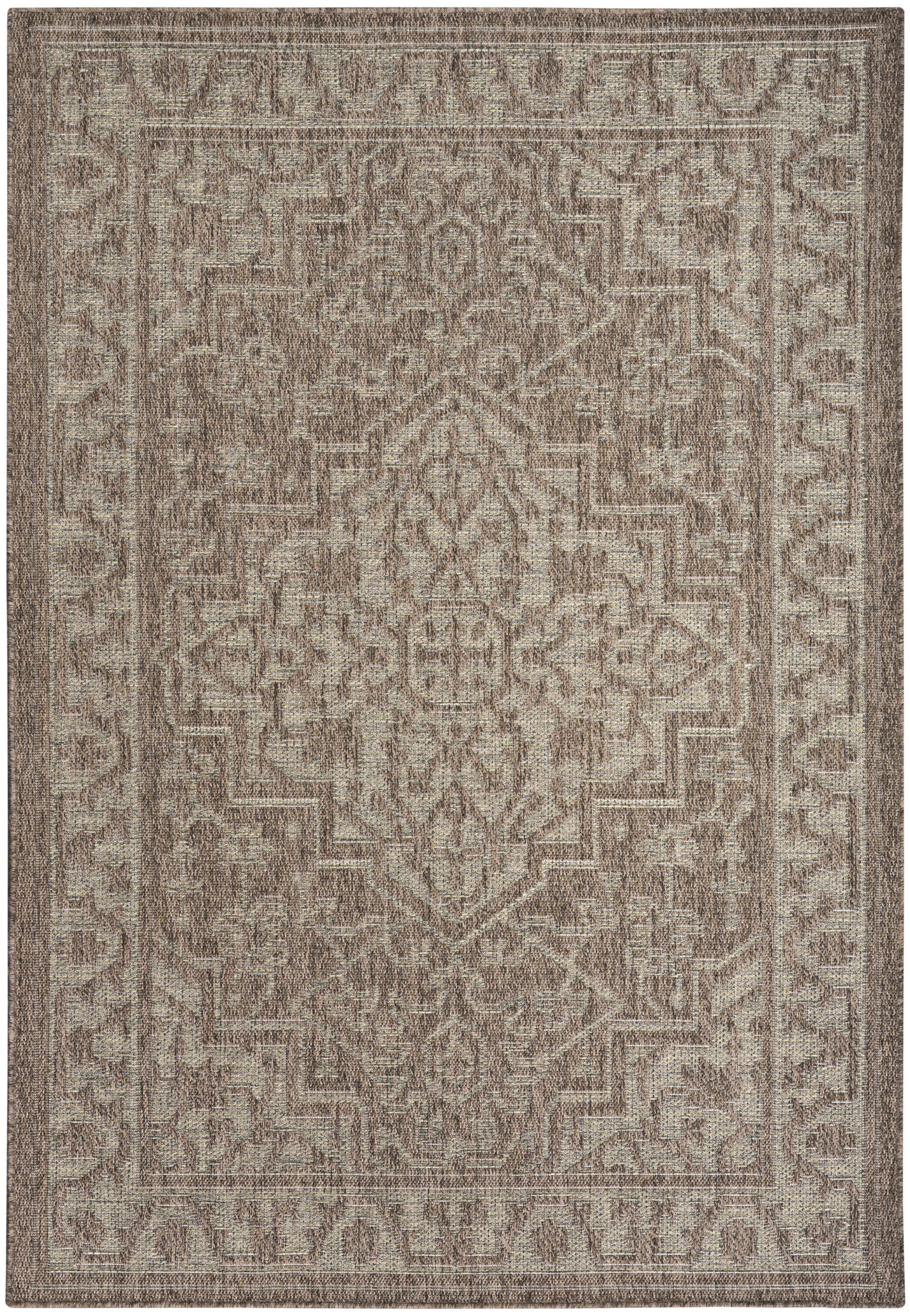 Nourison Tulum 6' x 9' Brown Outdoor Rug