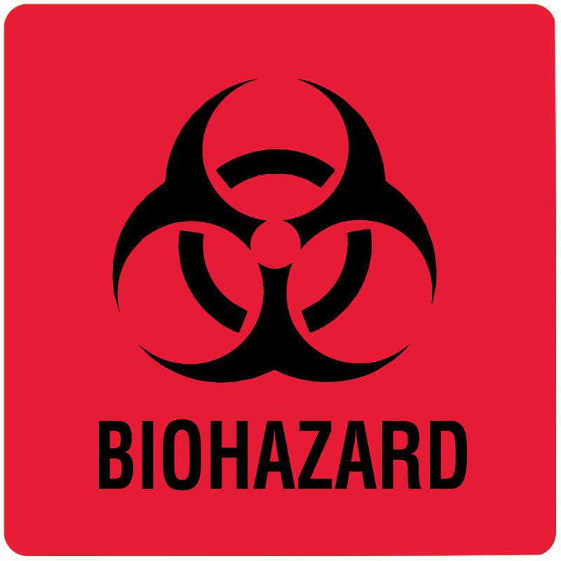 United Ad Label LABEL BIOHZD RED 8X10 5/PK=EA