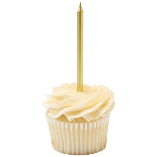 Tall Gold Smooth & Spiral Candles