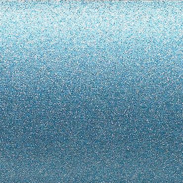 Fine blue glitter surface with densely packed sparkling particles, shimmering and reflecting light in a lighter-to-darker vertical gradient; close-up macro view under diffuse lighting.
