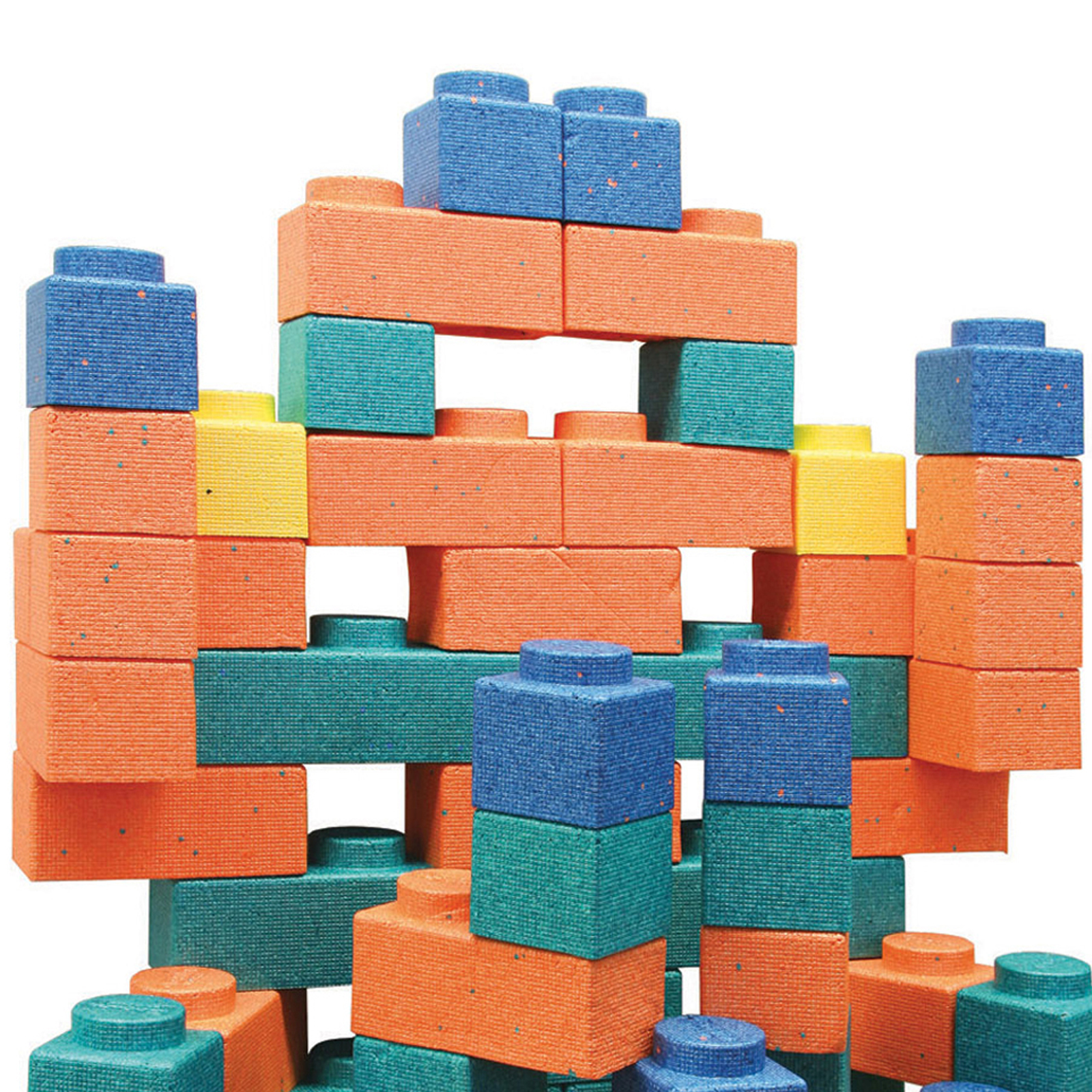 Creativity Street Gorilla Blocks Extra Large Building Blocks, Assorted Colors, 3-1/2" x 3-1/2" to 3-1/2" x 10-3/4", 66 Pieces image number null