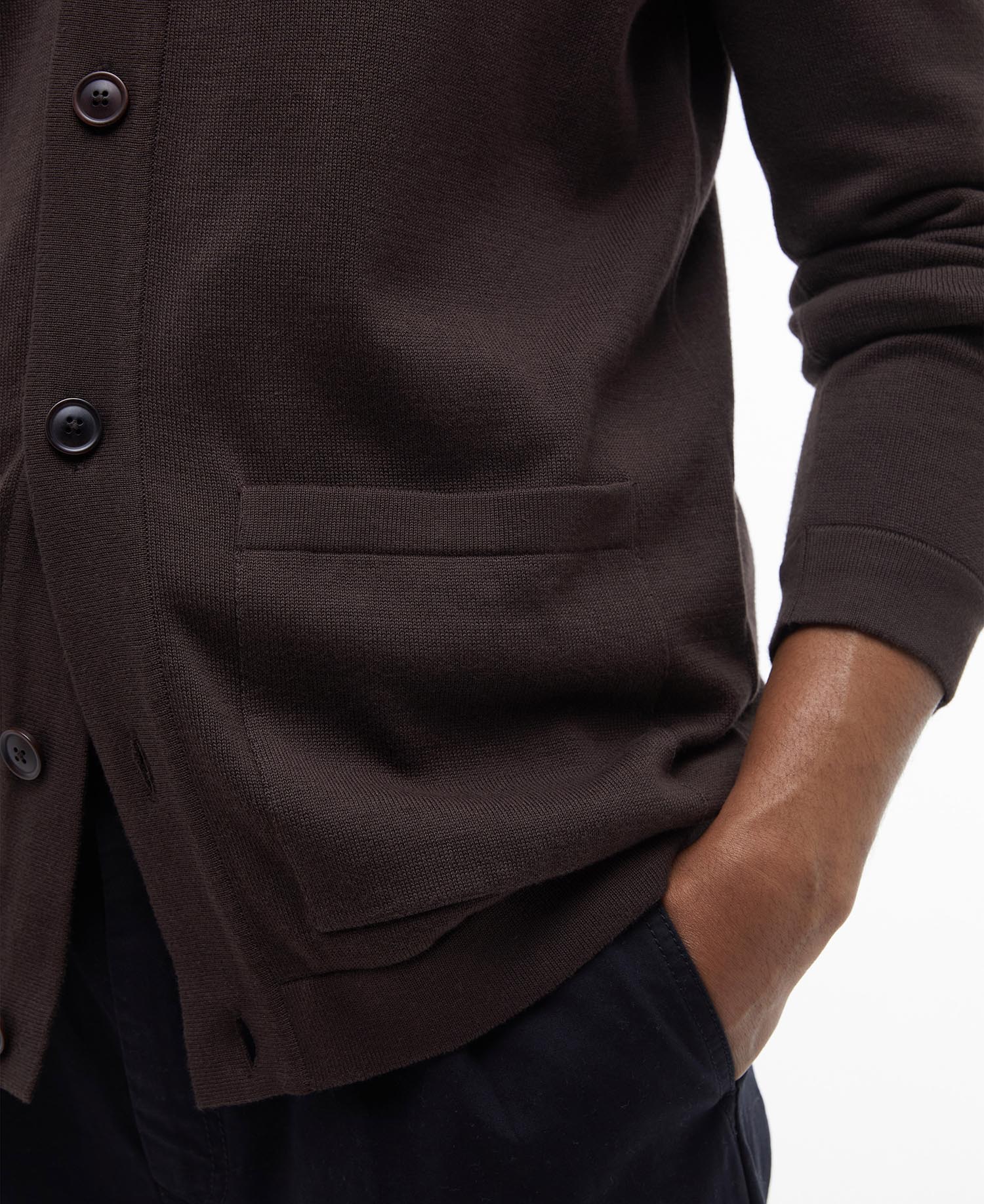 Pima Cotton V-Neck  Cardigan image number 5