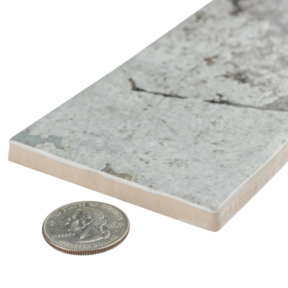 London Grey Glossy 3 in. x 12 in. Ceramic Wall Tile