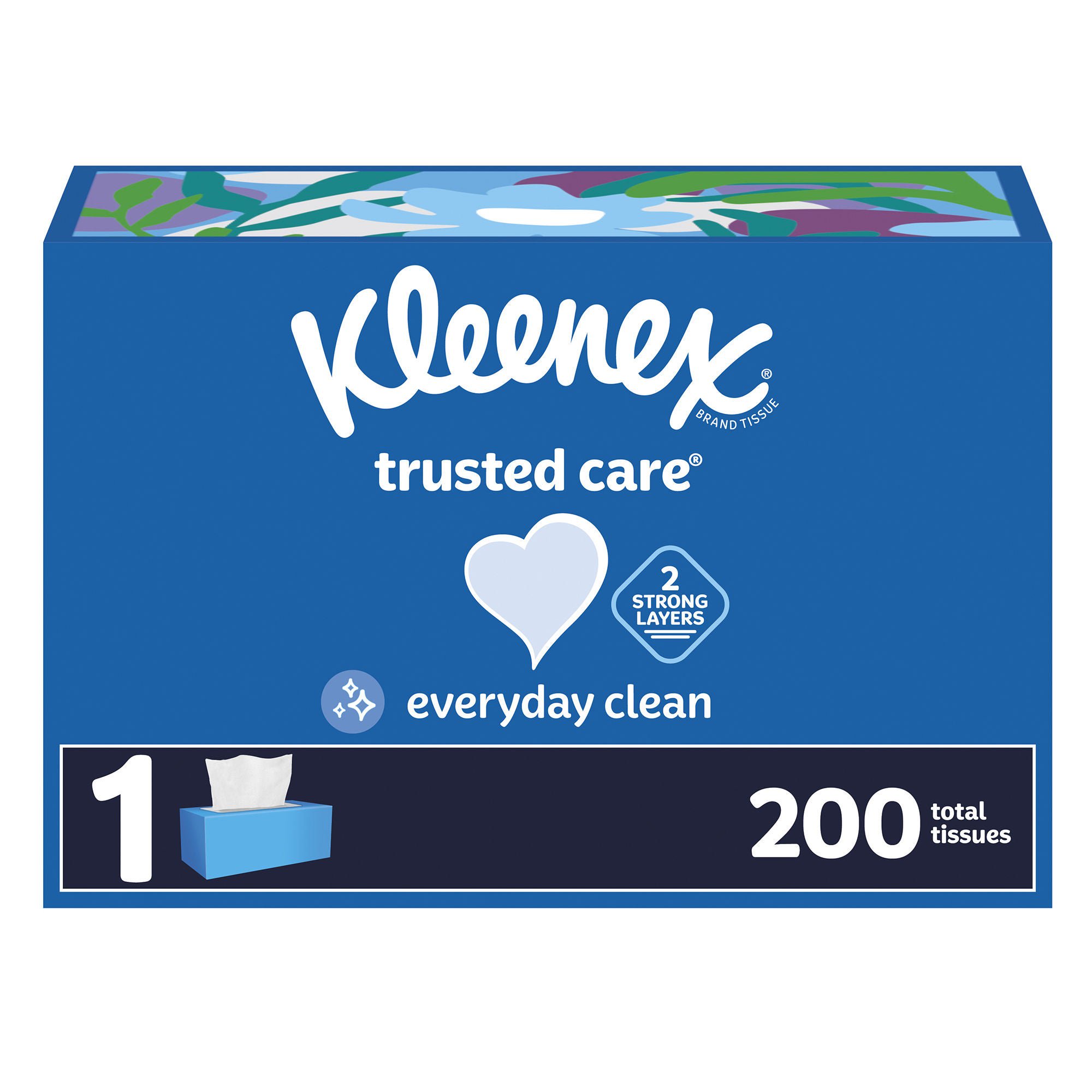 Facial Tissue Kleenex® Trusted Care® White 4.625 X 4-3/4 Inch 200 Count