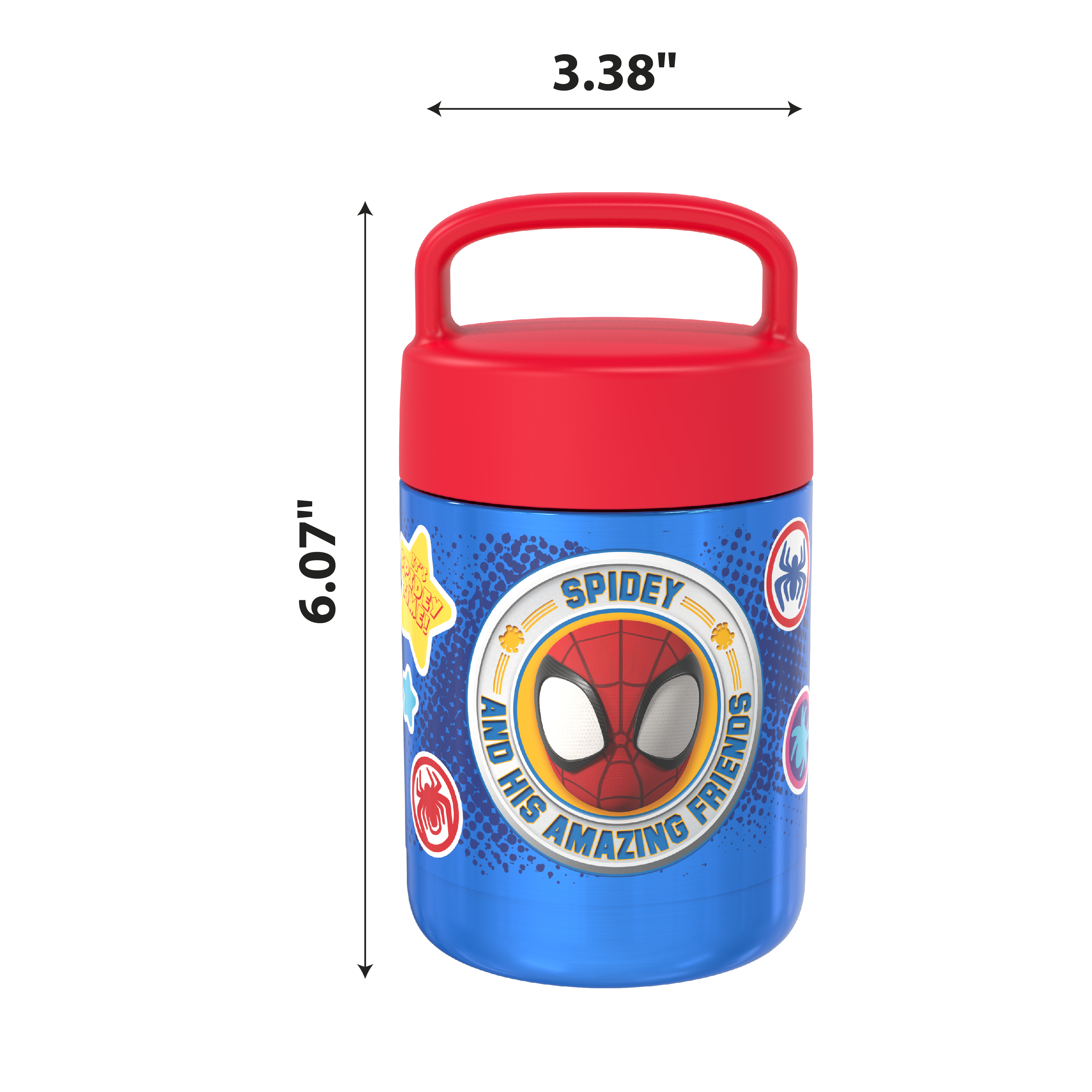 Spider-Man and His Amazing Friends Reusable Vacuum Insulated Stainless Steel Food Container, Spider-Friends slideshow image 10