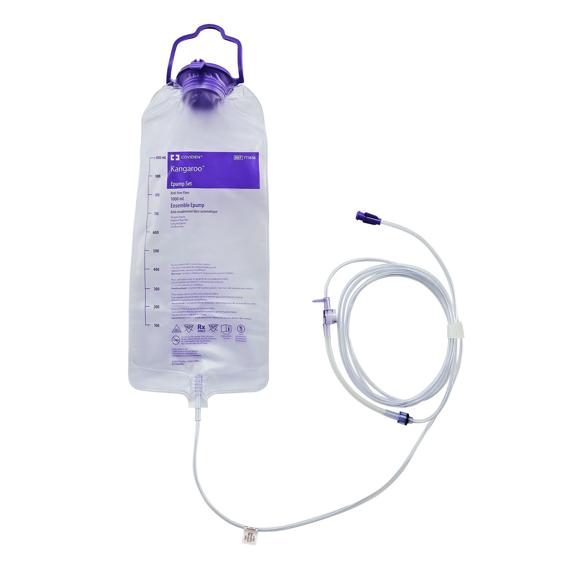 Cardinal PUMP SET, ENTERAL BAG 1000ML W/O ENFIT ADPT (30/CS)