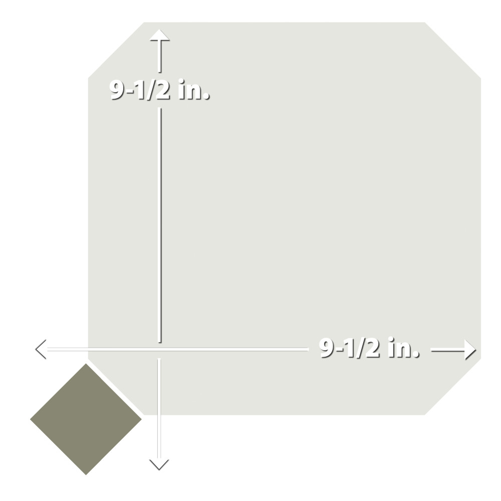 Vaudeville Octagon Nacar with Taco Oliva 7-7/8 in. x 7-7/8 in. Porcelain Floor and Wall Tile