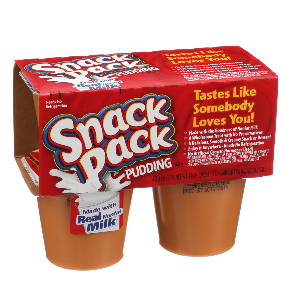 Snack Pack Butterscotch Pudding, 4/3.5 oz Conagra Foodservice