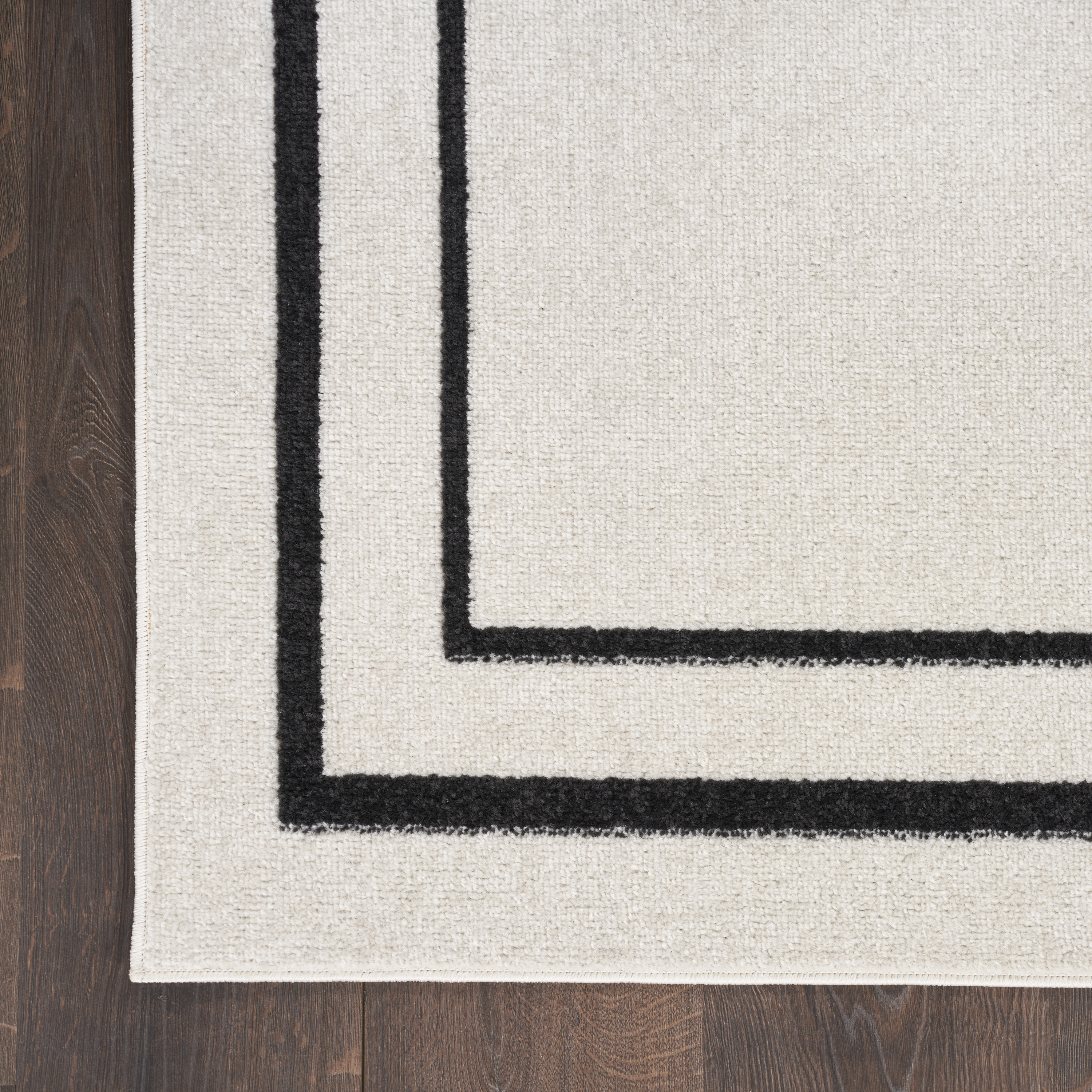 Nourison Nourison Essentials 6' x 9' Ivory Black Contemporary Rug