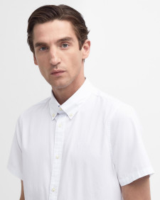 Crest Poplin Tailored Short-Sleeved Shirt Classic White