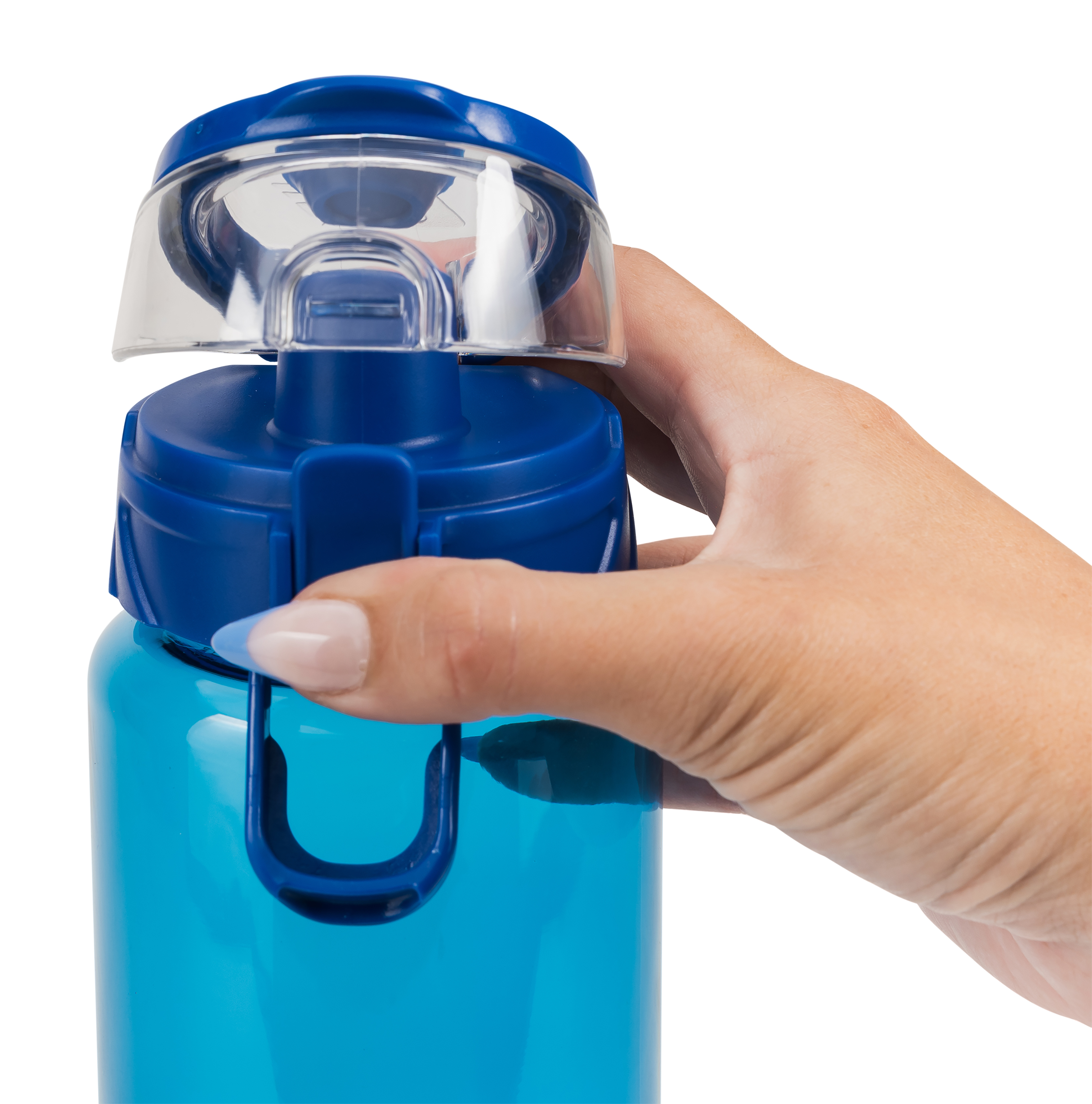 Cool Gear® Cylinder Bottle with Halo Lid - 32 Oz. — Blueberry
